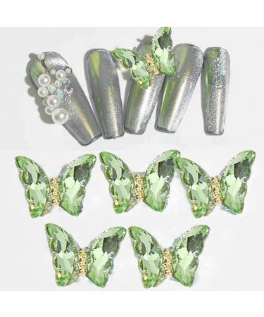 1Bag Butterfly Rhinestones 3D Fashionable Craft Accessories Embellishment For Decoration Green H098 - Buy Online on GoSupps.com