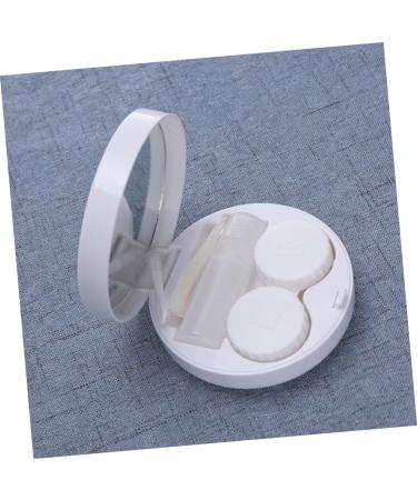 Buy SOLUSTRE 1pc White Contact Lens Case with Mirror - Perfect for Travel & Eye Care - Buy Online on GoSupps.com
