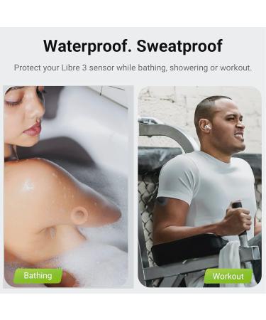 Buy Kovoq 30x Waterproof Freestyle Libre 3 Sensor Covers - Breathable Skin-Friendly Black Hardshell Bags | International Shipping Available - Buy Online on GoSupps.com