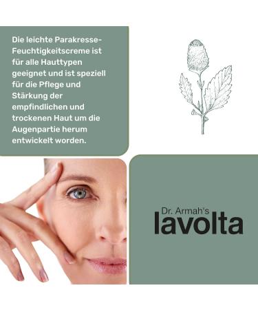 Buy Lavolta Intensive Smoothing Spilanthol Eye Cream - Natural Anti-Aging Care with Hyaluronic Acid Vitamin E & Almond Oil - 30ml Perfume-Free & Additive-Free - Buy Online on GoSupps.com