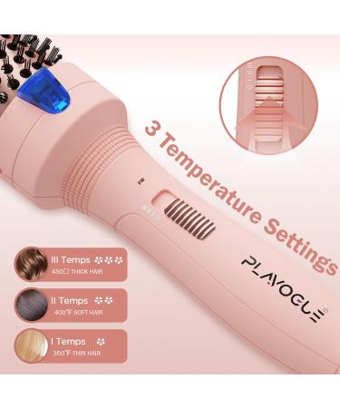 Plavogue Dual Voltage Thermal Brush - 1.5 Inch Curling Iron Brush for All Hair Types | Fast Heating Smoothing & Volumizing | Includes Travel Adapter Gloves & Clips - Buy Online on GoSupps.com