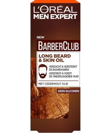 L'Oreal Barber Club Long Beard & Skin Oil 30ml - Nourish & Style Your Beard | International Shipping Available - Buy Online on GoSupps.com