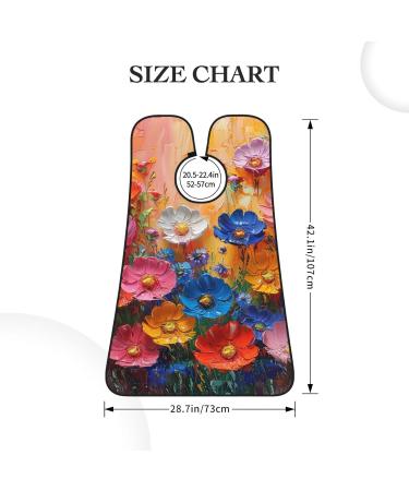 Flower Painting Beard Bib Apron - Non-Stick Hair Catcher for Men | Unique Shaving Gifts | International Shipping - Buy Online on GoSupps.com