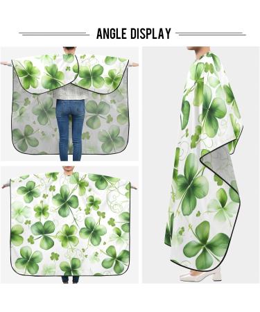 Waterproof Barber Cape - Green Clover & Cheetah Haircut Bib for Men & Women | Best Hair Cutting Cape for Salons & Home Use - Buy Online on GoSupps.com
