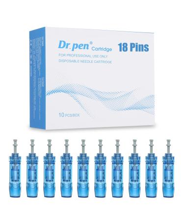 Dr.Pen Cartridges 18 Pins - Original Microneedling Pen Replacement (10 pcs) for A8S M8S A9 - High-Quality Derma Stift - Buy Online on GoSupps.com