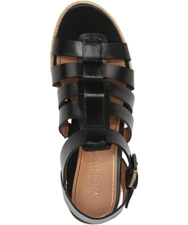Vionic Women's Capri Jaylah Wedge Sandals - Black | Orthotic Insole Arch Support | Sizes 5-11 - Buy Online on GoSupps.com