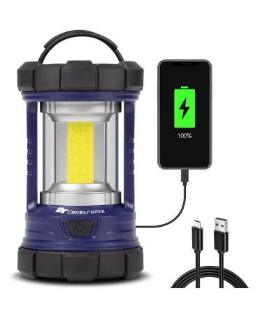 Camping Lantern, 3200LM LED Lanterns for Power Outages, 4600mAh Phone Charger & Rechargeable Lantern, 5 Light Modes Camping Lights & Lanterns for Hurricane/Emergency, CT CAPETRONIX Camping Accessories Navy Blue