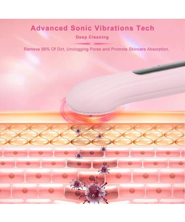 Buy Silicone Face Scrubber Exfoliator - Waterproof Rechargeable Facial Brush for Deep Cleansing & Massage - Ideal for Men & Women (Pink - Buy Online on GoSupps.com