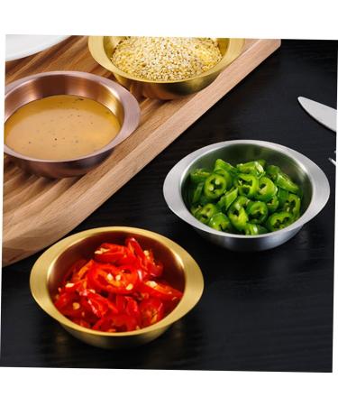 Zerodeko Stainless Steel Soy Sauce Dish Soy Sauce Bowls Soy Sauce Dispenser Small Condiment Bowls Metal Sauce Bowls Stainless Bowls Sauce Containers Travel Pickles Portable re-usable 9.50X8.00X5.50CM Silver - Buy Online on GoSupps.com