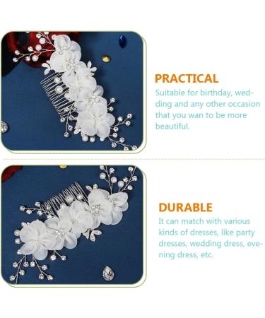 SKISUNO Flower Side Hair Comb Hair Jewels for Women Headwear for Women Rhinestone Hair Comb Bridal Headdress Wedding Hair Comb Wedding Headpiece Tiara Rhinestones Accessories Girl Bride - Buy Online on GoSupps.com