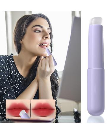WPSAGEK Purple Lip Brush - Soft Silicone Angled Applicator for Lipstick Lip Balm & Gloss Reusable & Multifunctional - Buy Online on GoSupps.com
