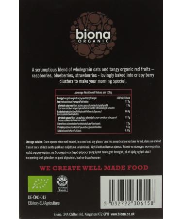 Biona Organic Granola Wild Berry Crisp 375g 1 - Buy Online on GoSupps.com