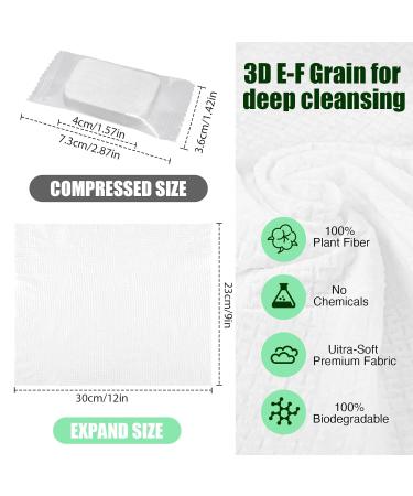 Large Compressed Disposable Face Towels - Portable Cotton Wipes for Travel Camping & Beauty (20PCS - Buy Online on GoSupps.com