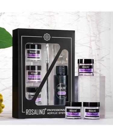 RoseFlower Acrylic Nail Kit Full Set - Beginner's Acrylic Nail Powder Set with 3 Colors - Clear Pink Acrylic Powder Kit for Nail Salon #6 - Buy Online on GoSupps.com