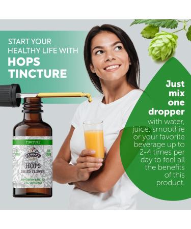 Organic Hops Tincture Extract - 2 oz Dried Flowers - Non-GMO | Florida Herbs - Buy Online on GoSupps.com