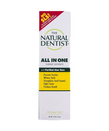 Natural Dentist All-In-One Toothpaste, Peppermint - Pack of 3 (5 Oz Each) | Fluoride-Free & Natural Oral Care - Buy Online on GoSupps.com