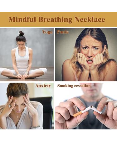 Anxiety Relief Breathing Necklace - Stainless Steel Meditation Practice for Relaxation and Calmness - Stop Smoking Aid and Gift for Women - Buy Online on GoSupps.com