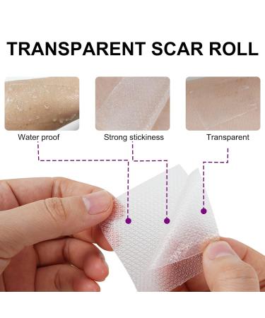 Silicone Scar Sheet for Surgery, Injury, Burns, C-Section - Softens, Flattens Scars - Safe & Painless Removal - 1.6x60 Inch - Buy Online on GoSupps.com