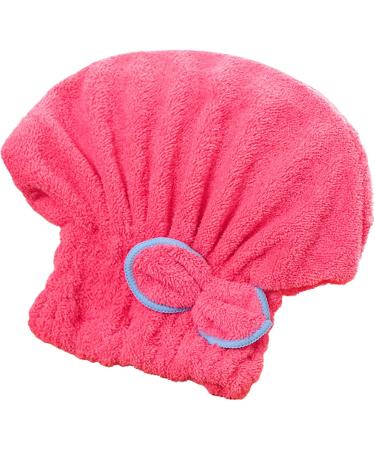 Violotoris Women Girl Hair Drying Cap Shower With Bowknot Towel Wrap Super Absorbent Tur(Rose Red) - Buy Online on GoSupps.com