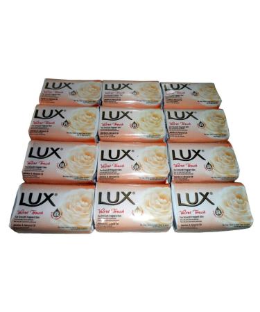 12 x Lux Velvet Touch Soap Bars for Smooth Fragrant of Jasmine & Almond Oil 80g