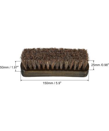 PATIKIL Horsehair Shoes Brush 150mm Handheld Polish Daubers for Leather Boots Cloth Dark Brown - Buy Online on GoSupps.com