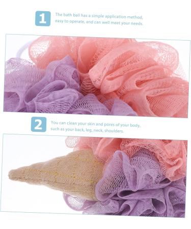 NOLITOY Rainbow Ice Cream Shower Flowers - Reusable Exfoliating Bath Sponges & Loofahs for a Refreshing Shower Experience - Buy Online on GoSupps.com