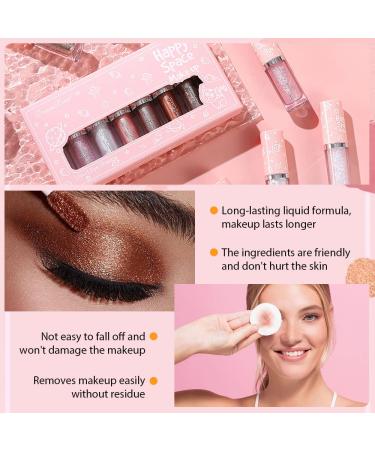 AMY'S DIARY 8-Color Liquid Shimmer Eyeshadow Kit - High Pigment Glitter Gel for Long-Lasting Dimensional Beauty - A01 - Buy Online on GoSupps.com