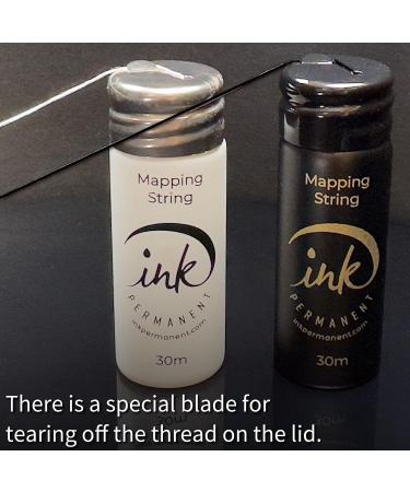 Ink Permanent Black Brow Mapping String - 2 x 100 Ft Bottles | Pre-Inked Mapping String for Permanent Makeup and Microblading | Brow Mapping Kit Supplies - Buy Online on GoSupps.com