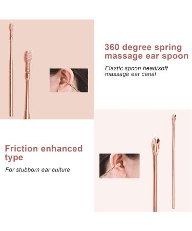 Stainless Steel Earwax Remover Kit - Rose Gold+Gold | Ear Cleaning Tool Set for Earwax Removal and Cleaning - Buy Online on GoSupps.com
