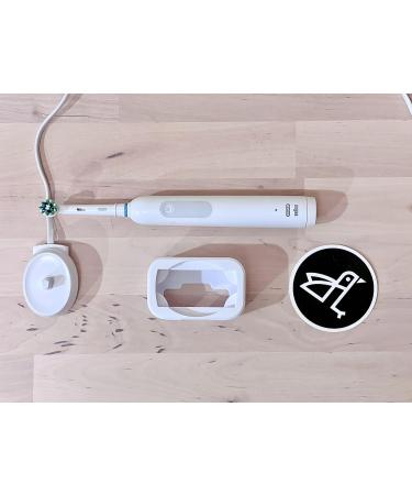 Electric Toothbrush Wall Holder Organizer - White | Burd Oral-B - Charger not Included - Buy Online on GoSupps.com