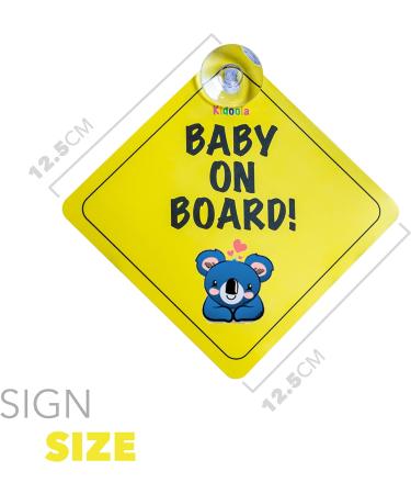 Kidoola 2pcs Baby on Board Car Safety Signs with Suction Cups - Koala Design - Buy Online on GoSupps.com