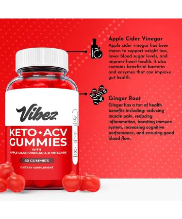 (2 Pack) Vibez Keto Gummies - Vegan Formula with ACV for Weight Loss - 120 Gummies - Buy Online on GoSupps.com