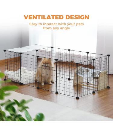 Pawz Road Pet Playpen - Portable Wire Fence for Small Animals - Indoor/Outdoor Yard Fence - 15 Panels - Buy Online on GoSupps.com