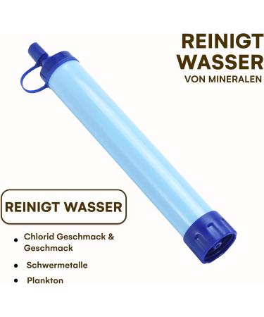 Pino Products Water Purifier - Portable Drinking Water Filter for Home Office & Camping - Easy to Use Blue | International Shipping Available - Buy Online on GoSupps.com