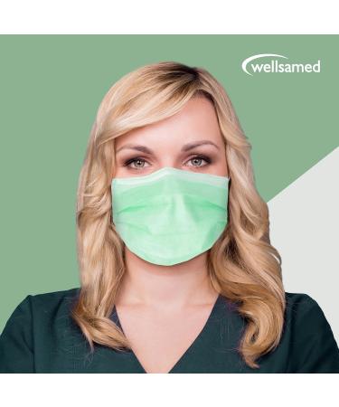 Buy Wellsamed Wellsamask Type IIR Medical Face Masks - Pack of 50 Green Ships Worldwide - Buy Online on GoSupps.com
