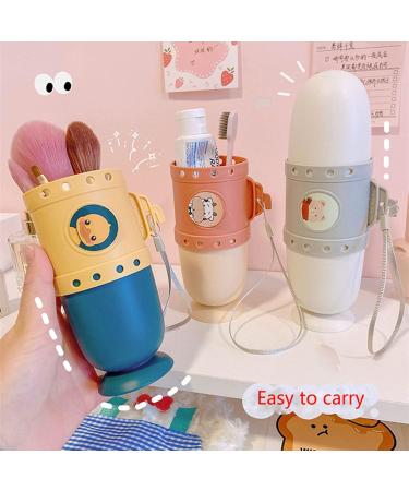 Portable Toothbrush Etui Set - 3pcs Travel Toothbrush Covers & Water Cup for Camping Business Trips & Home - Buy Online on GoSupps.com