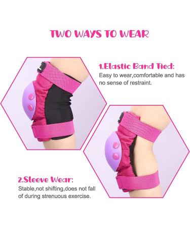 Kids Knee Pads Elbow Pads Wrist Guards Set - 6-in-1 Protective Gear for Girls Boys 3-13 Years - Skateboard Scooter Rollerblading - Small Purple - Buy Online on GoSupps.com