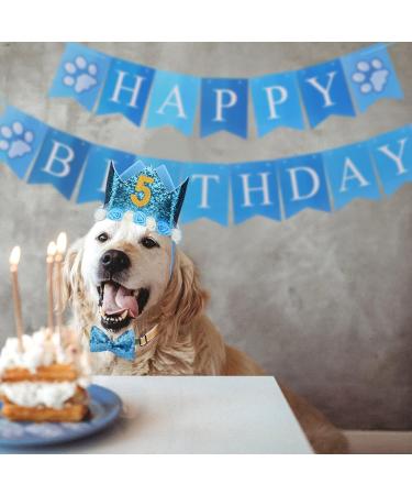 Dog Birthday Party Accessories - Bling Birthday Crown & Decorations Set for Dogs & Cats - Happy Birthday Banner & Party Supplies - Buy Online on GoSupps.com