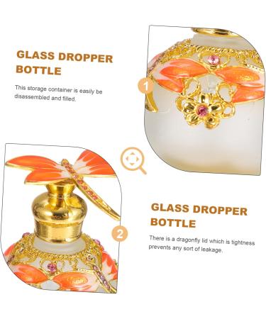 Beaupretty 3pcs Decorative Dragonfly Refillable Perfume Bottles - Travel-Friendly Arab Design Colored Stone 8x4x4cm - Fancy Makeup & Empty Bottles - Buy Online on GoSupps.com