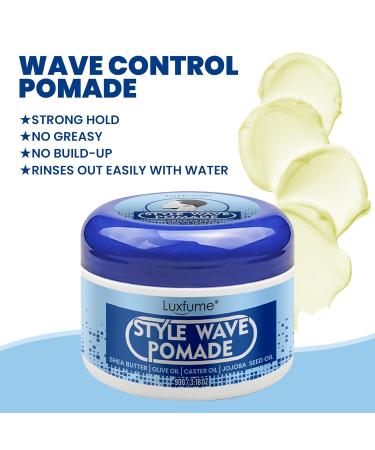 Premium Men's Pomade for 360 Wave Training | Natural Wave Butter Cream with Shea Butter & Jojoba Oil - Moisture Control & Silky Shine - Buy Online on GoSupps.com