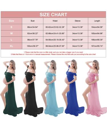FEOYA Maxi Maternity Dress Chiffon Lace Strapless Gown | Blue | Pregnancy Photoshoot | Size 2 S - Buy Online on GoSupps.com
