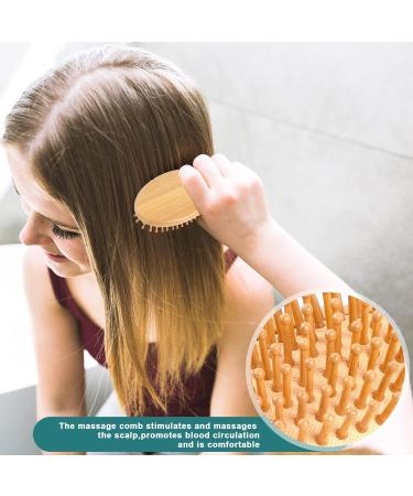 Shop Eco-Friendly Wooden Massage Curb & Bamboo Scalp Brush - Portable Antistatic Hair Tools - Buy Online on GoSupps.com