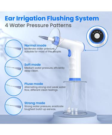Electric Ear Wax Removal Tool with 5 LED Lights | 4 Water Pressure Modes | Effective Ear Irrigation Kit for Adults - Includes Basin & 15 Disposable Tips - Buy Online on GoSupps.com