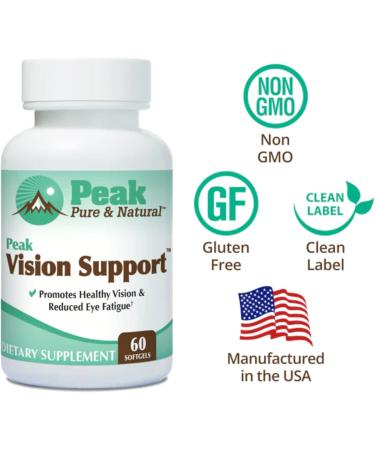 Peak Vision Support Eye Health Supplement Lutein and Zeaxanthin Supplement for Eye Fatigue Blue Light Protection - Promotes Healthy Eyes and Clear Vision (30 Servings) - Buy Online on GoSupps.com