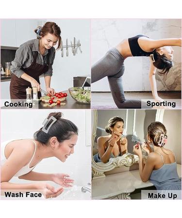 Hair Clips Hair Accessories Hair Clip Spray Paint Seamless Clip Frosted PS Material Clip Rectangular Claw Clip Shark Clip Hair Accessories (8PCS-H) (Color : 8pcs e) - Buy Online on GoSupps.com