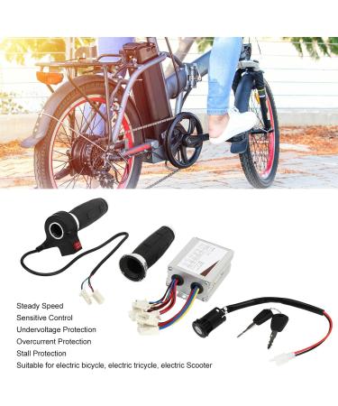 SPYMINNPOO 36V 500W Ebike Motor Controller Kit - Brushless Electric Bicycle Controller with Universal Throttle Grip & Ignition Switch - Buy Online on GoSupps.com