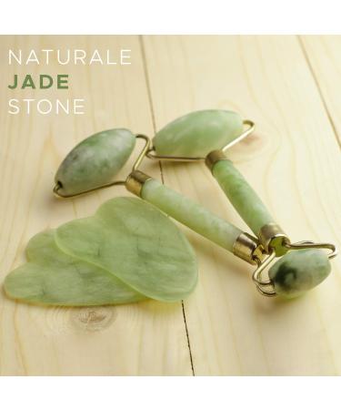 Revele Jade Facial Roller & Gua Sha Board | Reduce Puffiness | International Shipping Available - Buy Online on GoSupps.com