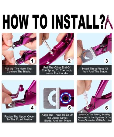 Elegant Violet Red Premium Adjustable Stainless Steel Nail Tip Clipper Cutter for Manicure & Pedicure - Buy Online on GoSupps.com