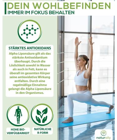 Buy Naturally R Alpha Lipoic Acid Capsules 300mg - 120 Vegan Capsules | Made in Germany | 4-Month Supply | Alpha GBC & NAC - Buy Online on GoSupps.com