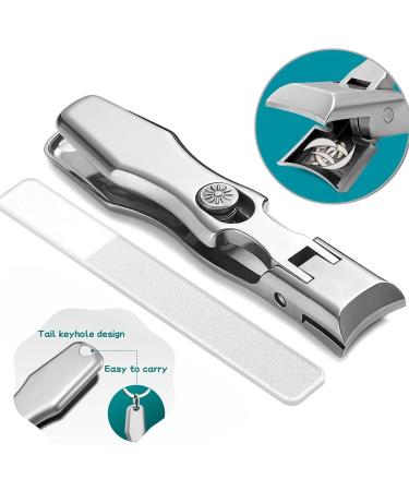 2024 New German Stainless Steel Nail Clippers for Men - Ultra Sharp Splashless Professional Black Nail Clippers - Buy Online on GoSupps.com